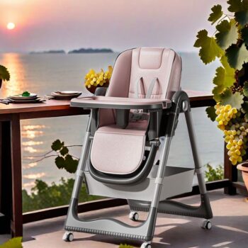 Kidilo 3-in-1 Luxury Baby Highchair – Adjustable Height, Compact Fold
