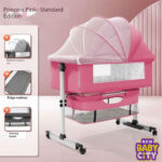 Detachable Baby Bassinet Bedside Baby Crib with Mosquito Net and Mattress - C908