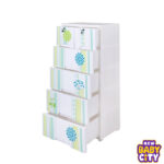 Kideez Wardrobe - Green Flower Print MODEL # 4200 GF-W