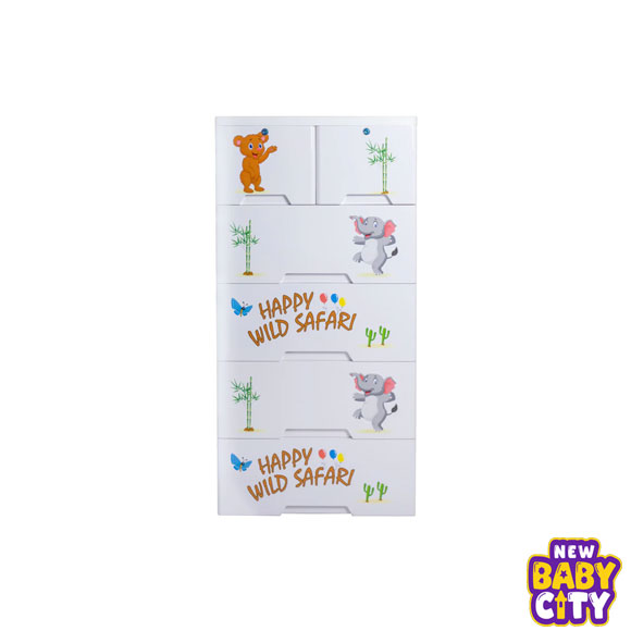 Kideez-Wardrobe---Safari-White-Print-MODEL-#-4200-SW-.2