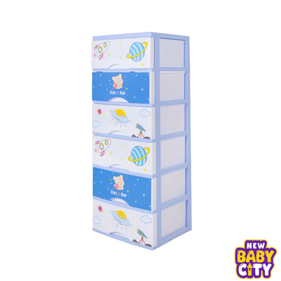 Multipurpose-6-Drawer---Bear-Space-Print-.1 Multipurpose 6 Drawer - Bear Space Print