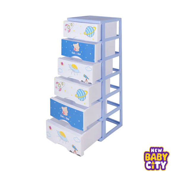 Multipurpose-6-Drawer---Bear-Space-Print-.3 Multipurpose 6 Drawer - Bear Space Print