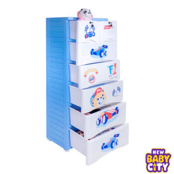 Orchid Drawer-Champion Print 5+2 Plastic Cabinet Storage