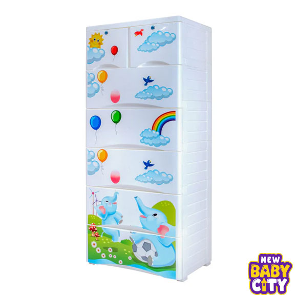 Orchid-Drawer---Elephant-Print-White-5+2-Plastic-Cabinet-Storage.1