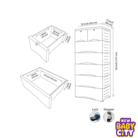 Orchid-Drawer--FLy-High-Print-Green-5+2-Plastic-Cabinet-Storage.1 Orchid Drawer -FLy High Print Green 5+2 Plastic Cabinet Storage