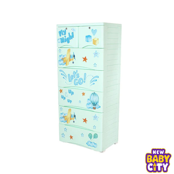 Orchid-Drawer--FLy-High-Print-Green-5+2-Plastic-Cabinet-Storage.3