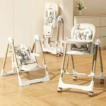 Kidilo Elite 2-in-1 Smart Baby Highchair & Electric Swing – Remote Controlled with Bluetooth Music, Type-C Charging