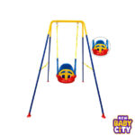 3-in-1 Baby Swing Seat, Toddler Swing, Anti-Flip Snug & Secure Detachable Infants to Teens Kids Swing Seat for Outside Playground, Blue