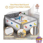 1 Single Piece Baby Safety Bed Fence, Adjustable Bed Rail, Baby Children Bed Barrier,