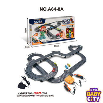 Track Master : 1:64 Scale Of Racing Track Set For Kids