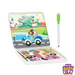 2-in-1-Magnetic-Traffic-Learning-Puzzle-Board-and-Drawing-Tablet-for-Kids