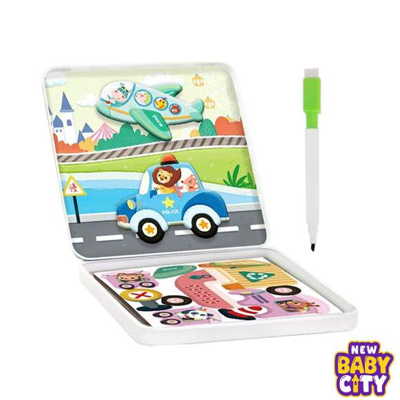 2-in-1-Magnetic-Traffic-Learning-Puzzle-Board-and-Drawing-Tablet-for-Kids,,, 2-in-1 Magnetic Traffic Learning Puzzle Board and Drawing Tablet for Kids