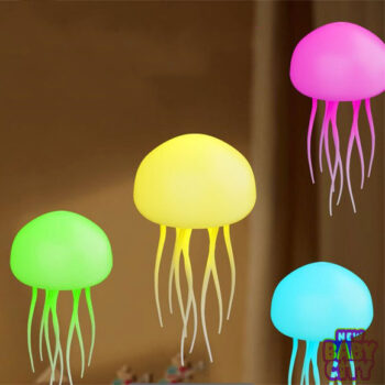 2025 Newest Modern Jellyfish LED Night Dynamic Sound Activated Dancing Jellyfish Lamp for Home Decor Colorful Atmosphere Table