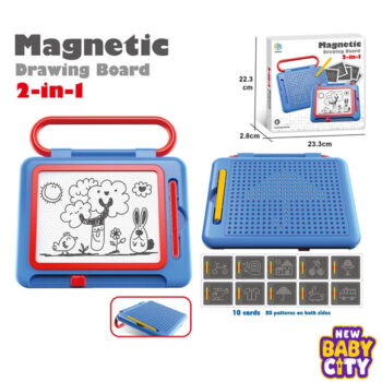 2in1 Magnetic Drawing Bead Board 10 Cards 20Patterns Ym No110