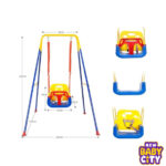 3-in-1 Baby Swing Seat, Toddler Swing, Anti-Flip Snug & Secure Detachable Infants to Teens Kids Swing Seat for Outside Playground, Blue