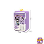 Kuromi Money-safe, a children’s piggy bank shaped like a safe fingerprint sensorn, interesting sound It is designed for ages 3 and up.