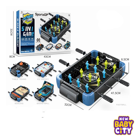 5-in-1 Multi Game Table | Multiplayer Games Including Football Basketball & Table Tennis 5-in-1 Multi Game Table | Multiplayer Games Including Football Basketball & Table Tennis