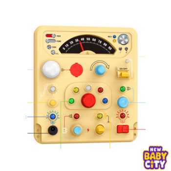 Busy Board Montessori Toys for Toddler 1 2 3 4 Year Old with 13 LED Lights, Sensory Toys Educational Learning for Toddlers 1-3, Activity Travel Toy Gifts for 1+ Year Old Boys and Girls