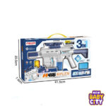 3 in 1 M416 Water Bullet Soft Bullet Bubble Gun with Sound Light Outdoor Toy Shooting Bubble Game for Kids Summer Play Present