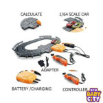 Track Master : 1:64 Scale Of Racing Track Set For Kids
