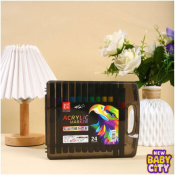 Acrylic Markers in Plastic Box packing in 24 pcs set