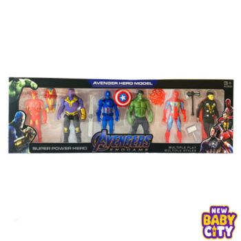 Avengers Endgame Action Figures Super Heroes Spiderman Hulk Iron Man Hulk Captain America- 5 Figures
