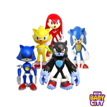 Cartoon Anime Sonic Doll Desktop Decoration Action Figure 6Pcs