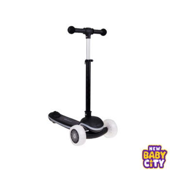 Children’s three-wheel balance scooter with LED lighting and music – Black