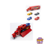 Diecast-McQueen-Truck-With-4-Cars-Transport-Carrier.1
