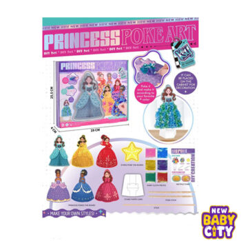 Fortand Poke-Art Crafts Kit for Kids, Princesses Craft Kits for Girls Ages 4-9 Paper Craft Kits