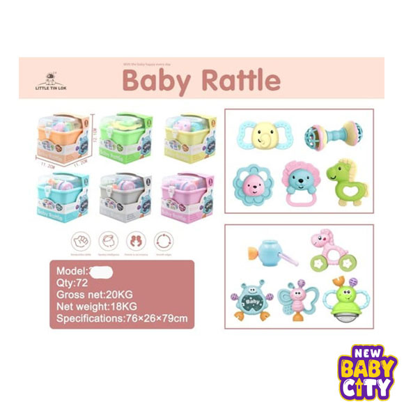Happy-Animal-Baby-Rattle-Set, Happy Animal Baby Rattle Set