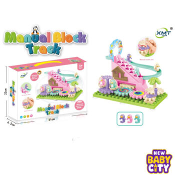 Manual Building Blocks Track Play Set Toy For Kids