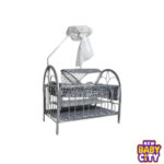 Metal Baby Cradle Swing - Manual Swing & Baby Bed - Grey