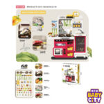 Pretend Play Kids Kitchen Play Set Toy Kitchen with Lights and Sounds Toddlers Ages 3-5