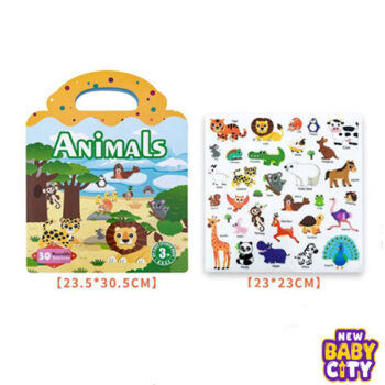 Reusable Sticker Book Early Education Scene DIY Puzzle Game