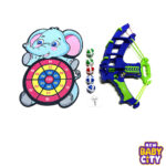 Shooting Archery With Elephant Shape Dartboard Target & Multiple Sticky Balls Toy For Kids