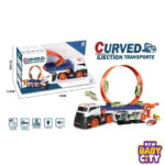 Super Transport Truck Track Set With Light & Sound - 2Pcs Cars