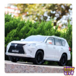 High Simitation 1:18 Lexus LX570 Off-road SUV Alloy Car Model Diecast Pull Back Car Red & Silver Color