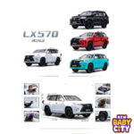 High Simitation 1:18 Lexus LX570 Off-road SUV Alloy Car Model Diecast Pull Back Car Red & Silver Color
