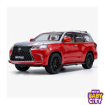 High Simitation 1:18 Lexus LX570 Off-road SUV Alloy Car Model Diecast Pull Back Car Red & Silver Color