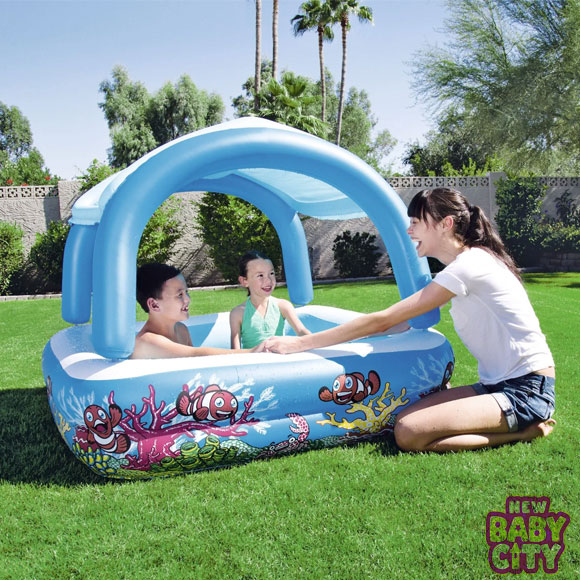 BESTWAY 52192 - Inflatable Pool For Children Removable Roof with Pool Baby Swimming Pool Indoor&Outdoor Toddler Kids Girl Boy 55" x 55" x 45" BESTWAY 52192 - Inflatable Pool For Children Removable Roof with Pool Baby Swimming Pool Indoor&Outdoor Toddler Kids Girl Boy 55" x 55" x 45"