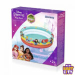 Bestway Princess Inflatable Pool (48" x 12") is a colorful kids pool featuring Disney Princess designs. Made with soft inflatable rings, it’s easy to set up and perfect for fun summer water play.