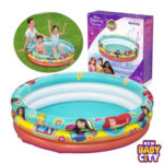 Bestway Princess Inflatable Pool (48″ x 12″) is a colorful kids pool featuring Disney Princess designs. Made with soft inflatable rings, it’s easy to set up and perfect for fun summer water play.