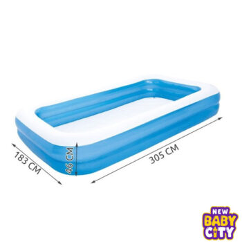 BESTWAY RECTANGULAR FAMILY POOL 305X183X46CM -54150