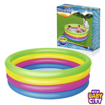 Bestway 4 Ring Colorful Summer Pool For Kids, Size 5.1 x 1.5 Feet – Age 4+ – 51117