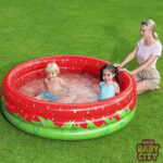 Bestway-51145-Sweet-Strawberry-Pool-66″-x-15″-–-Inflatable-3-Ring-Play-Pool,-Kids,103-Gallon,-Ages-2+