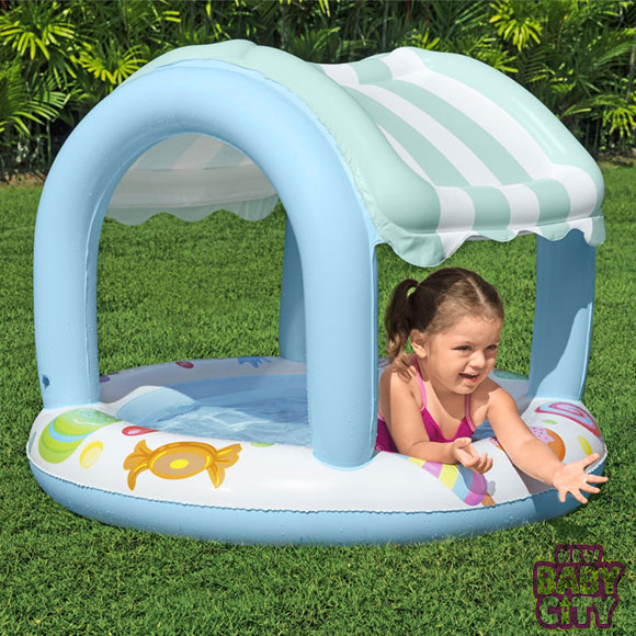 Bestway-52638-Mini-Portable-PVC-Inflatable-Kiddie-Pool-with-UV-Protection-Canopy-Baby-Swimming-Pool-Safety-Features-for-Children.. Bestway 52638 Mini Portable PVC Inflatable Kiddie Pool with UV Protection Canopy Baby Swimming Pool Safety Features for Children