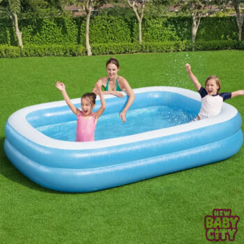 Bestway 54006 Family Rectangular Inflatable Pool, 262 x 175 x 51 cm