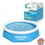 Bestway 57448 Fast Set Expansion Pool With Inflatable Ring 8 Feet x 24 Inch