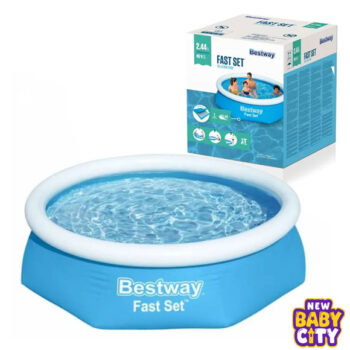 Bestway 57448 Fast Set Expansion Pool With Inflatable Ring 8 Feet x 24 Inch